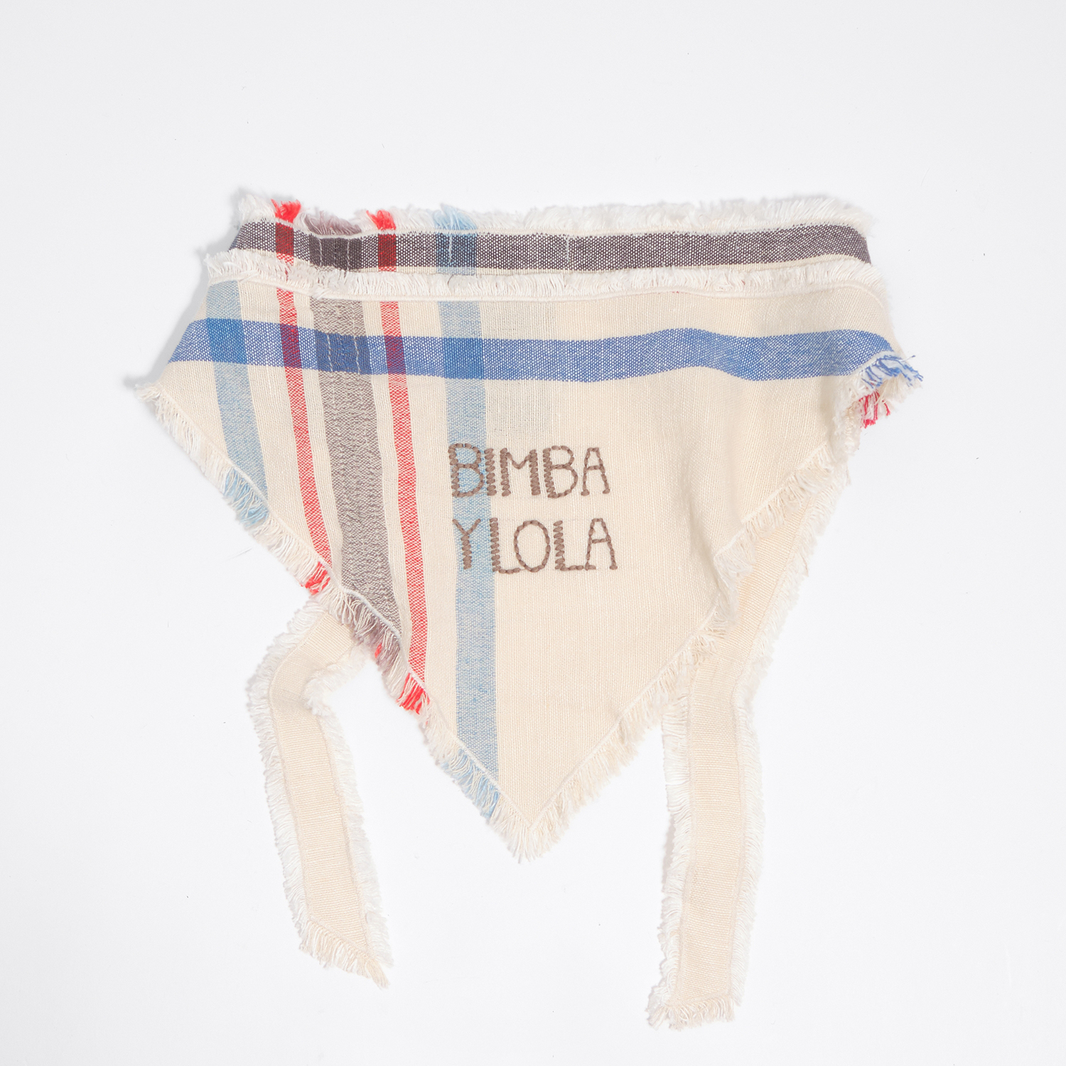 Bimba Y Lola Ivory Ecru Striped Triangle