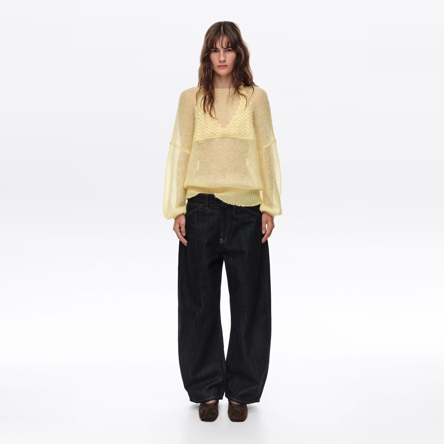 BARREL - Spodnie denim 5 kieszeni indygo