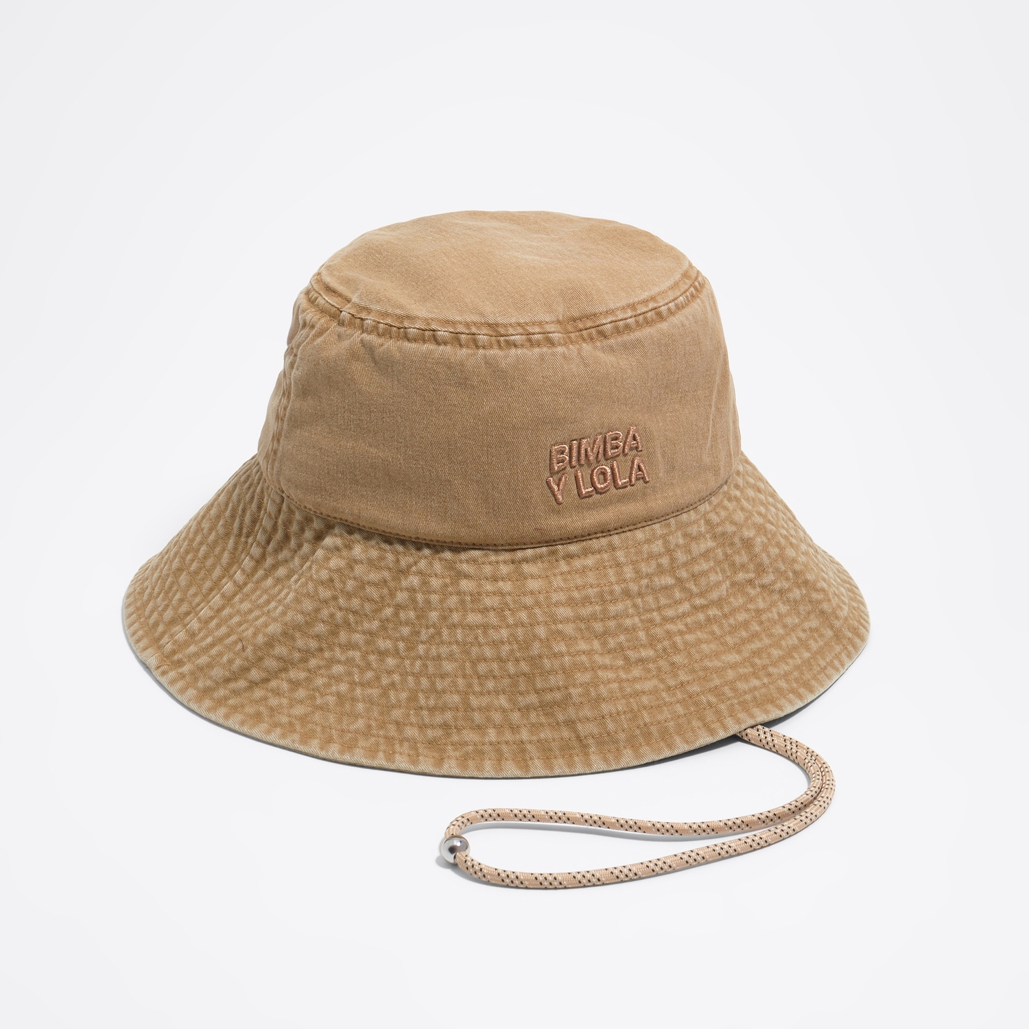 Bimba Y Lola Camel Washed Cotton Hat