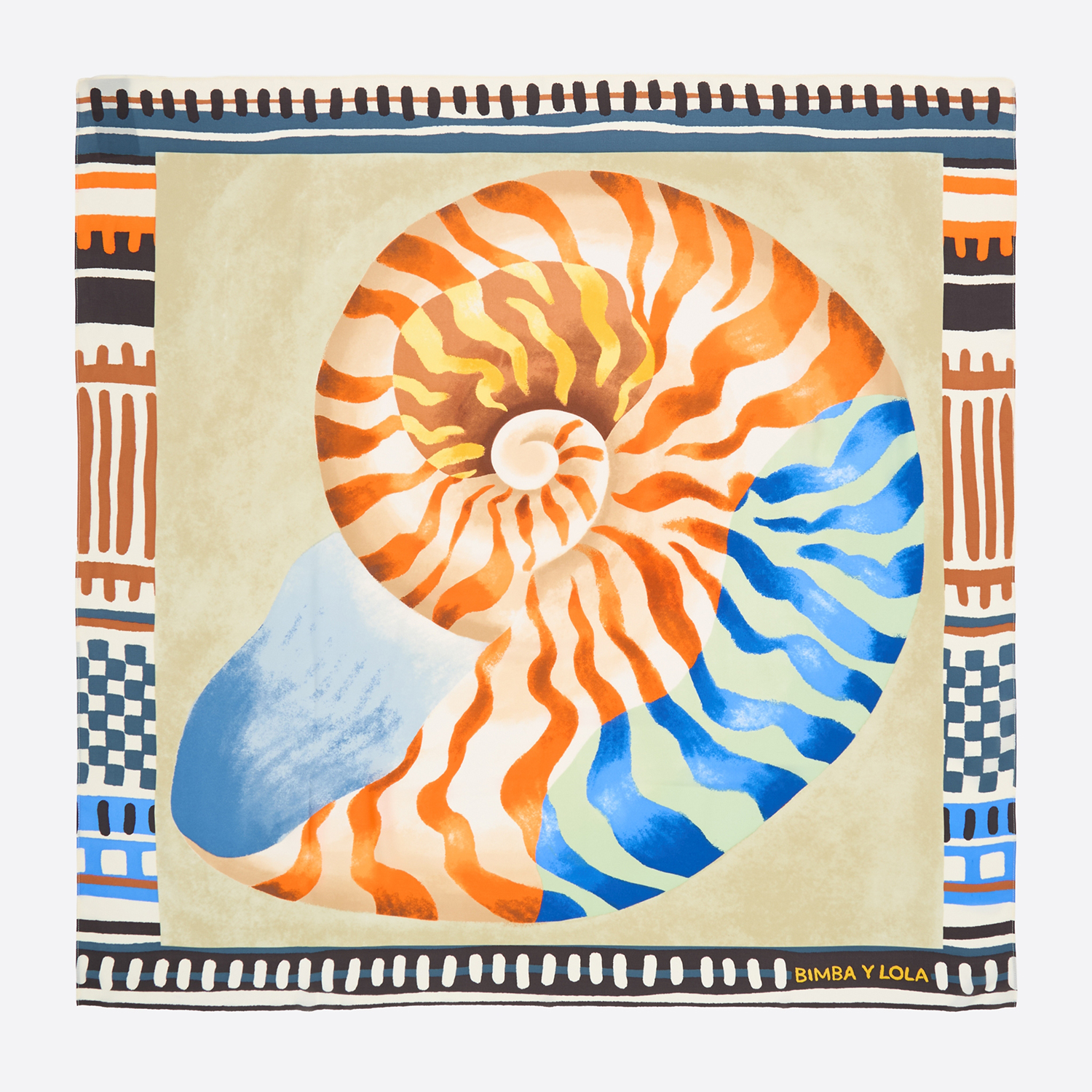 Bimba Y Lola Orange Shell Scarf