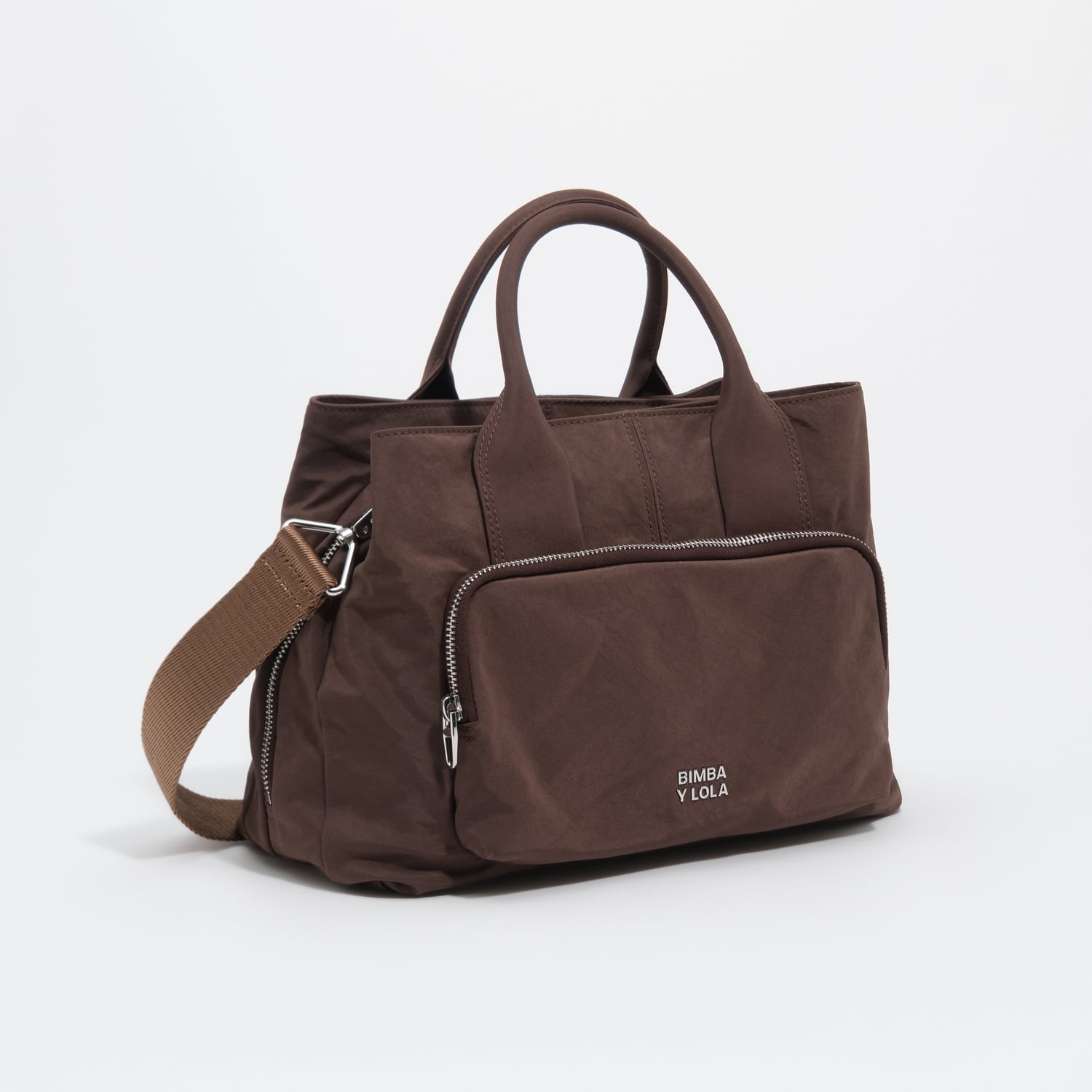 Torebka Pocket do ręki duża nylon mokka