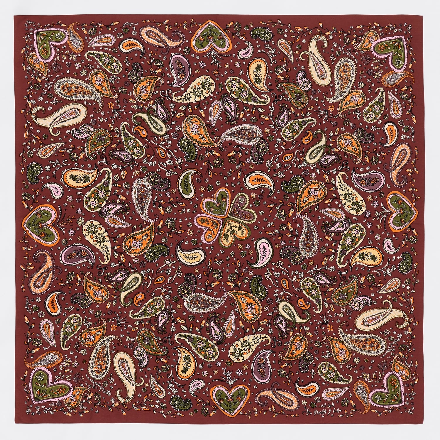 Chusta paisley wino
