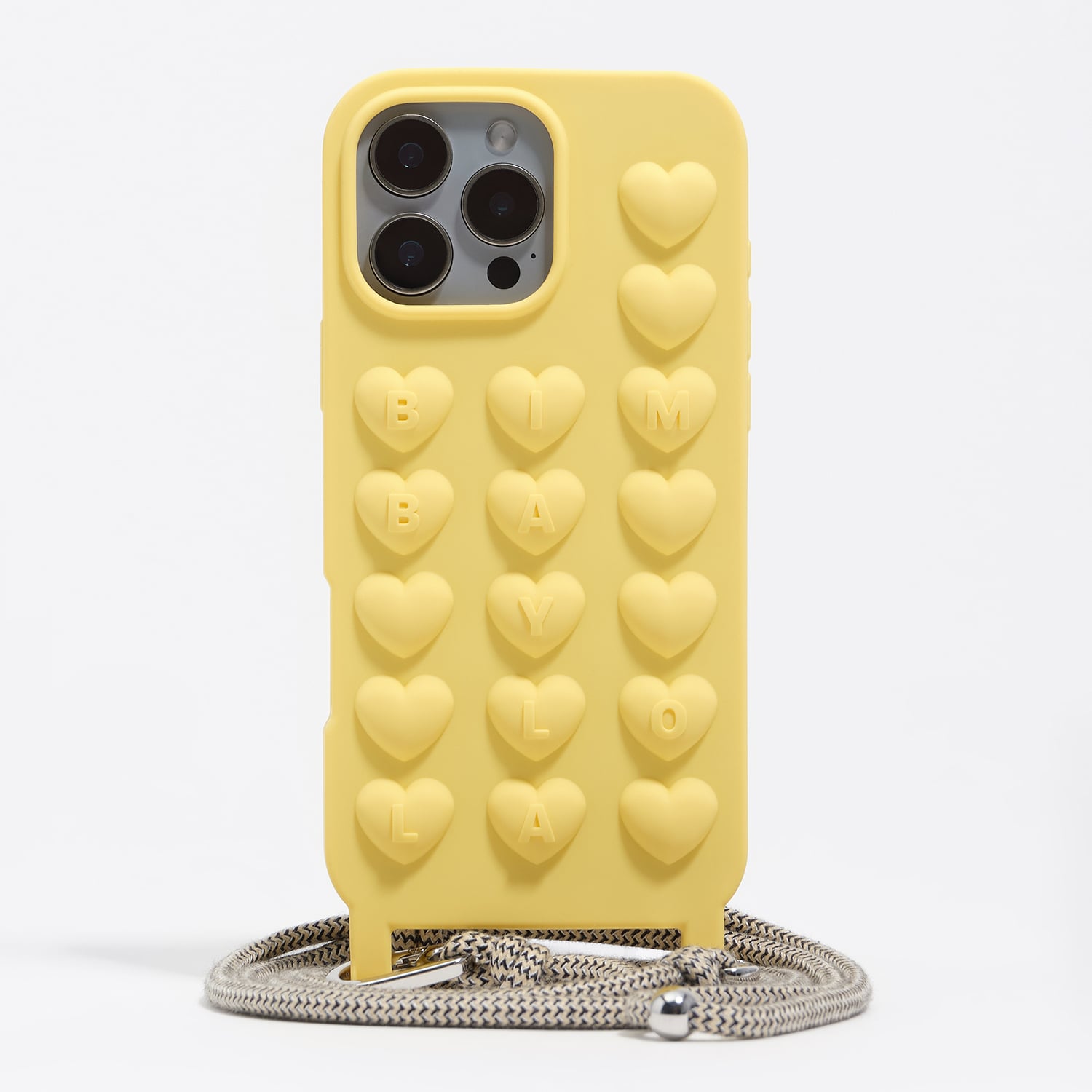 Etui silikon iPhone 15 Pro Max troczek żółte