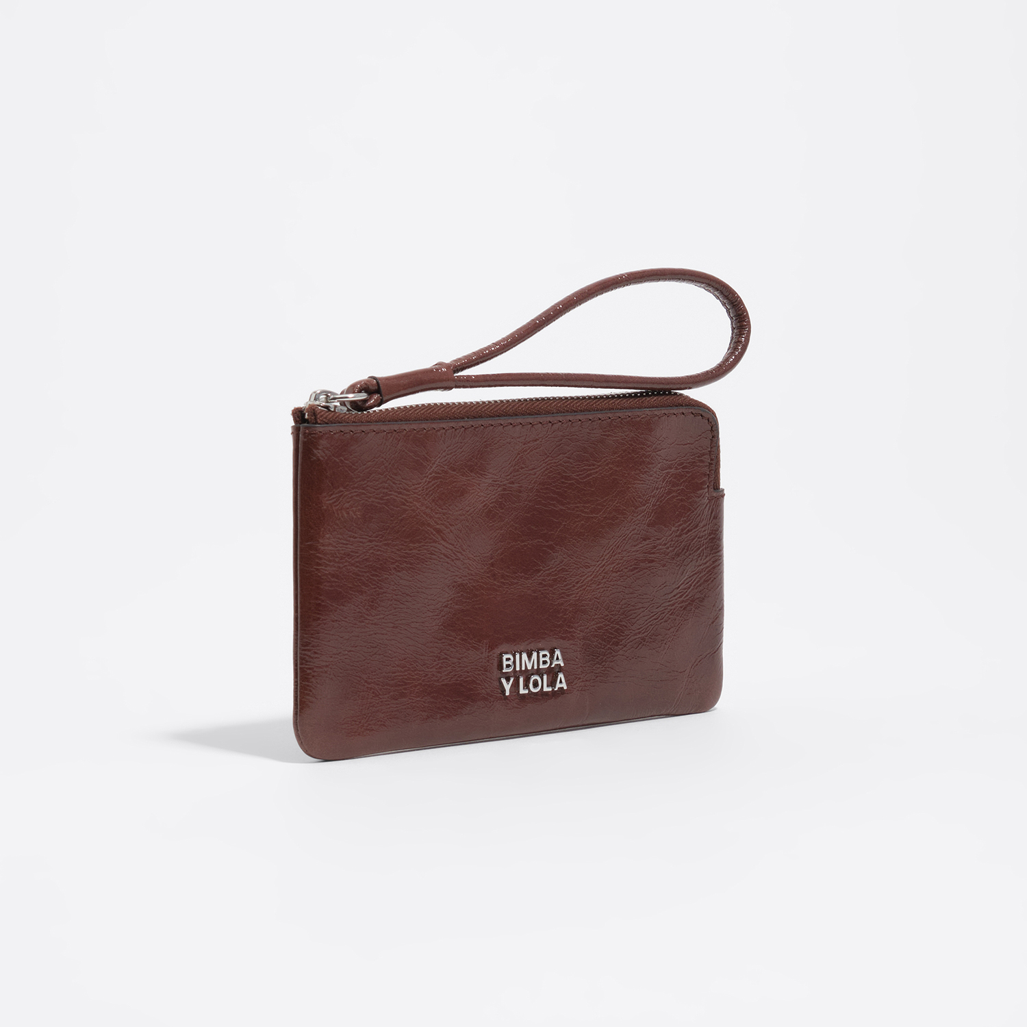 Bimba Y Lola Moka Stone Small Purse Shiny Leather