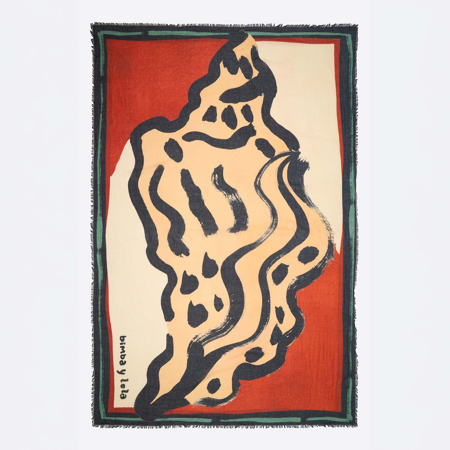 Bimba Y Lola Red Washed Cotton Seashell Sarong