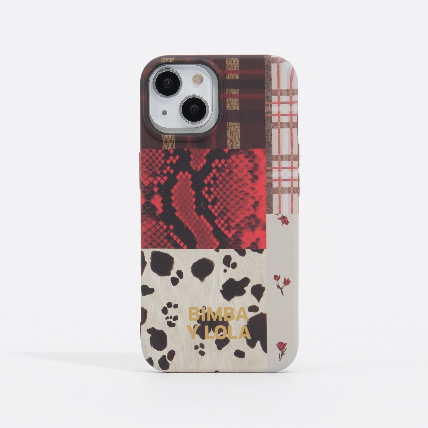Etui twarde iPhone 15 patchwork pyton