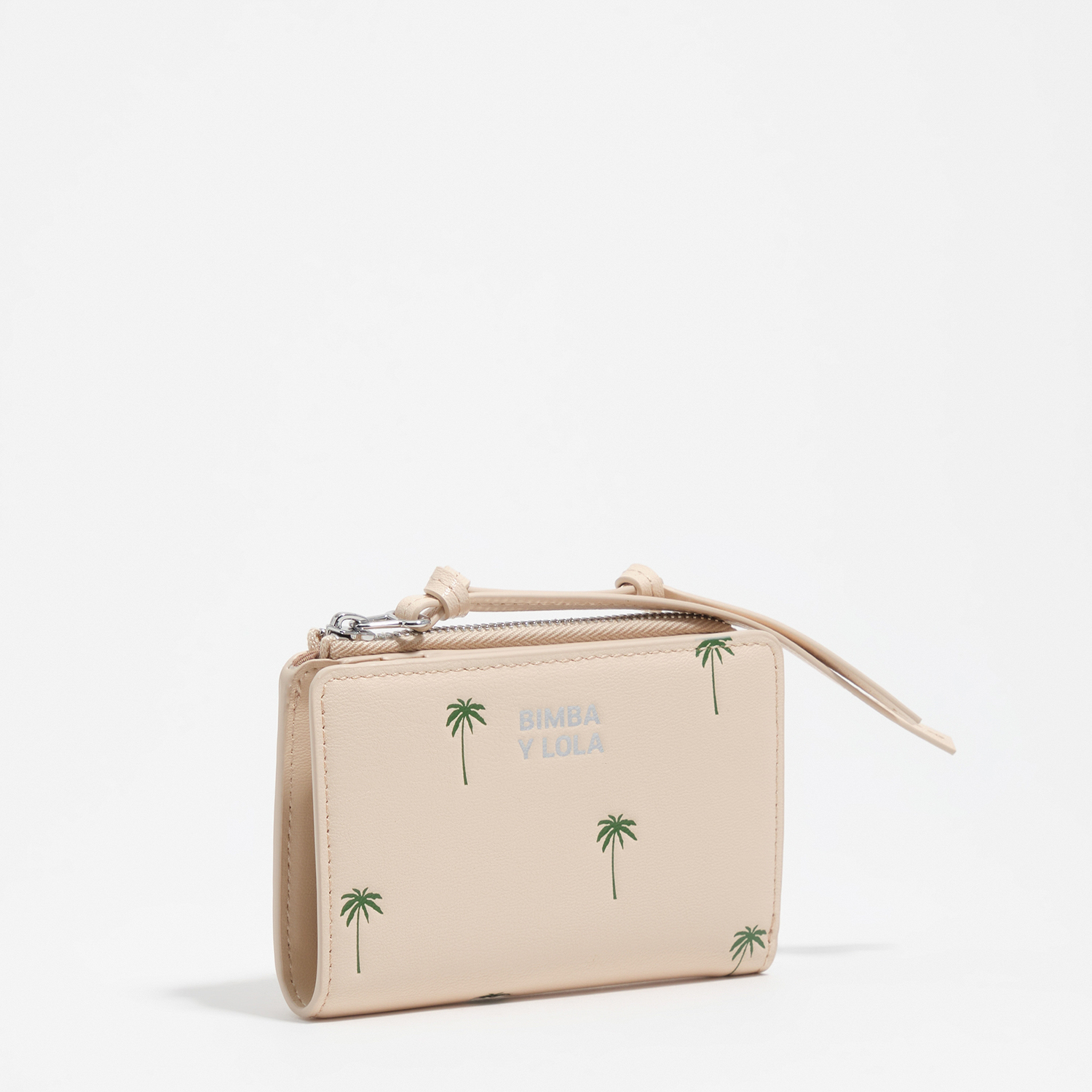 Bimba Y Lola Sand Walnut Palms Compact Purse