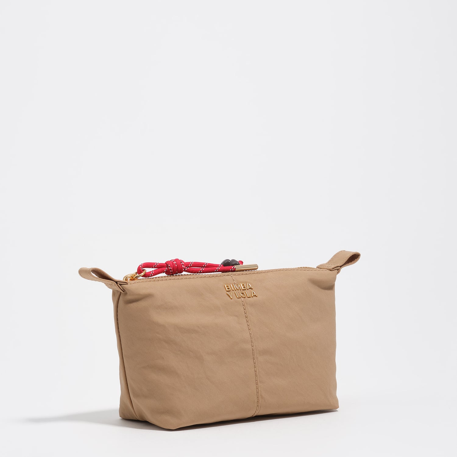 Bimba Y Lola Camel Nylon Trapecio Make-Up Case