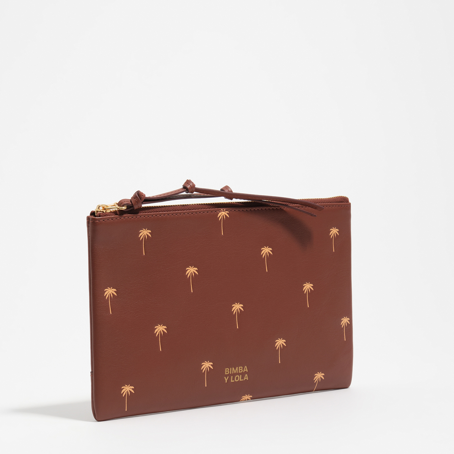 Bimba Y Lola Nut Large Wal Leather Palms Handbag
