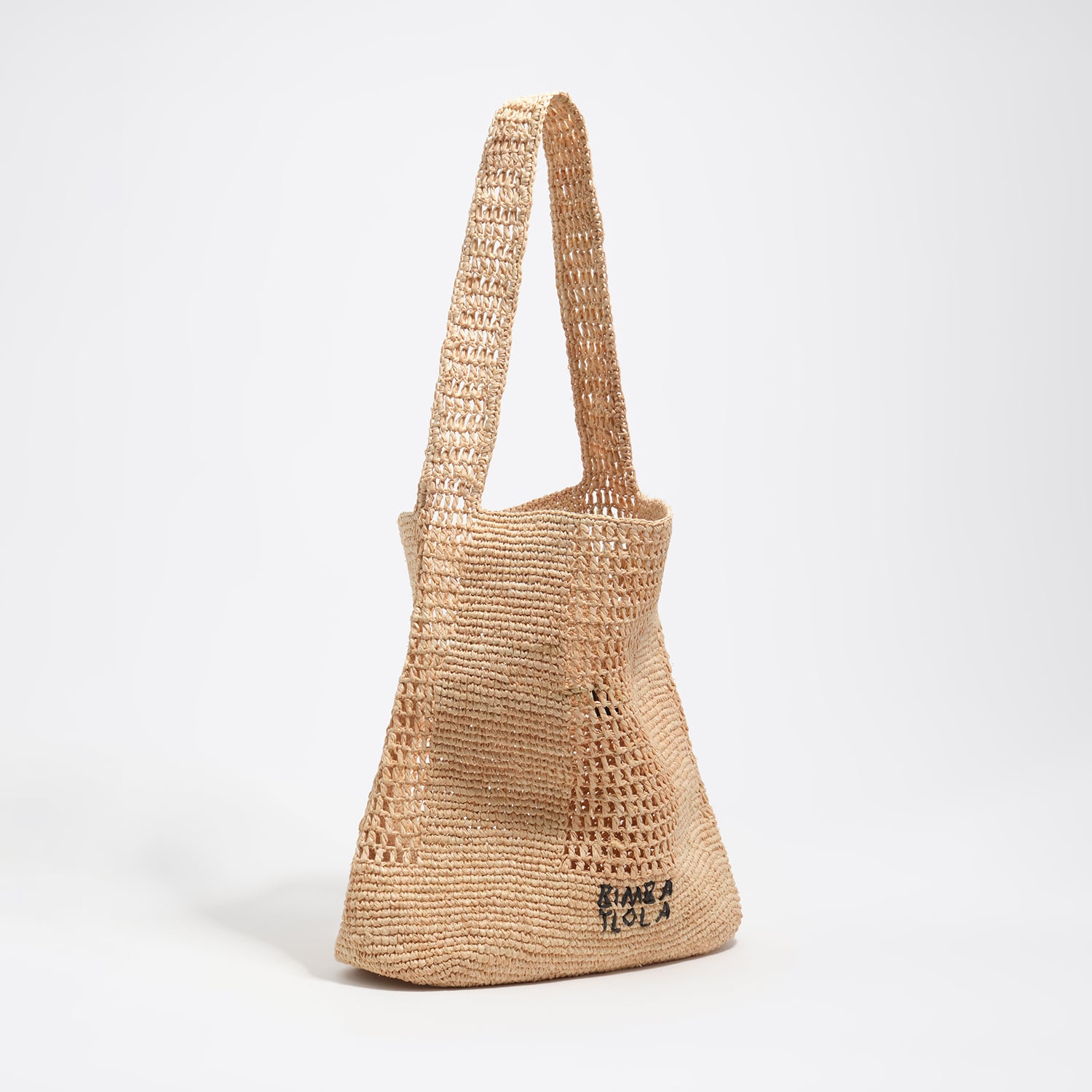Bimba Y Lola Natural Large Raffia Plaited Bag