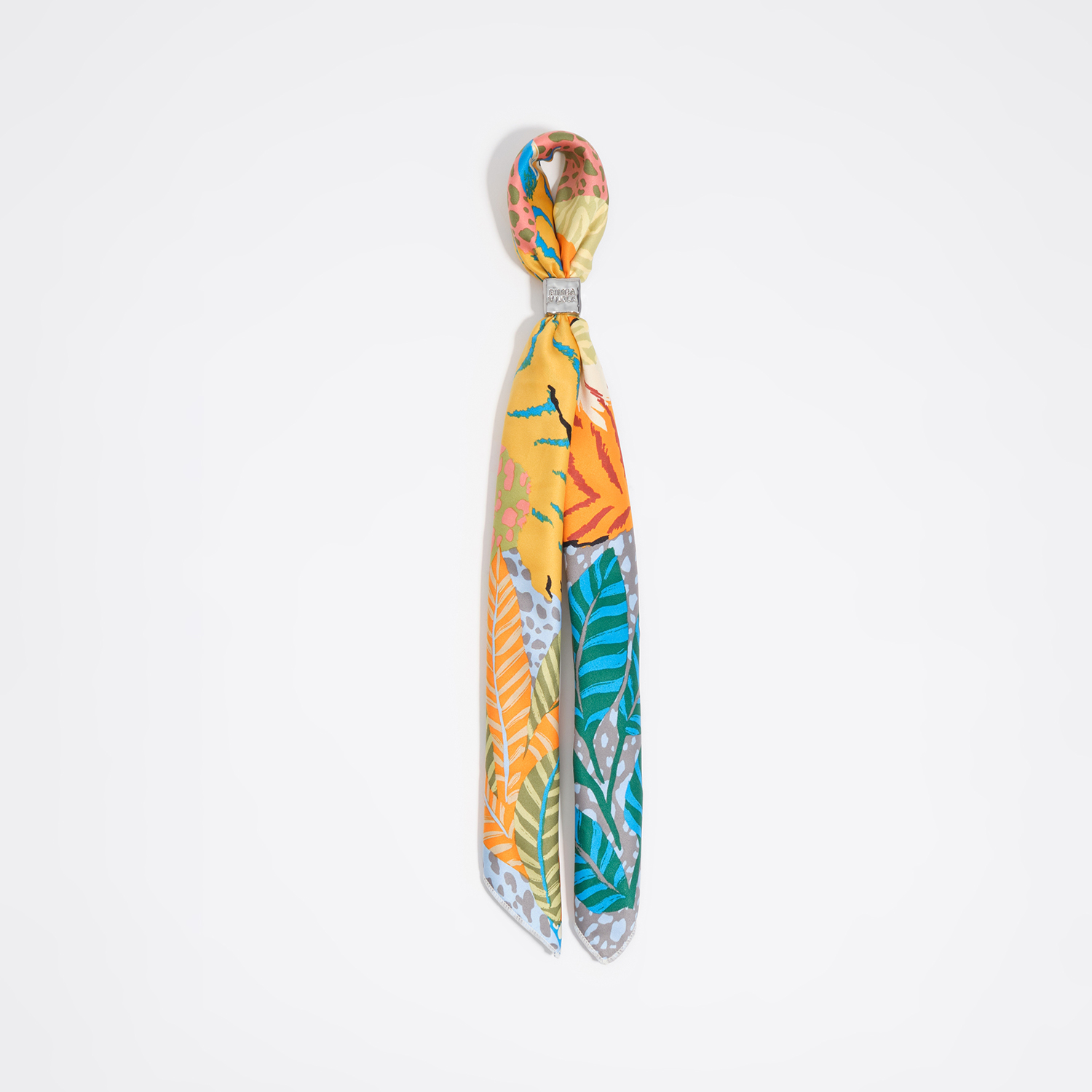 Bimba Y Lola Orange Wild Scarf Bag Charm