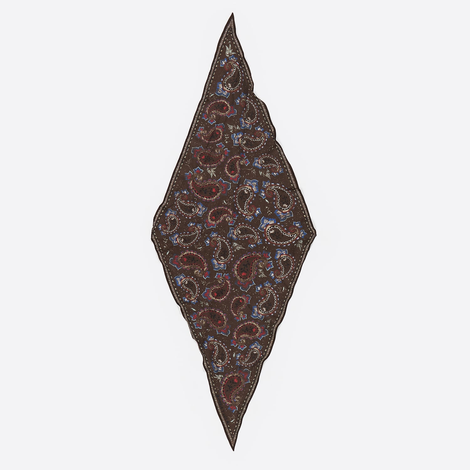 Bimba Y Lola Brown Diamond Paisley Scarf