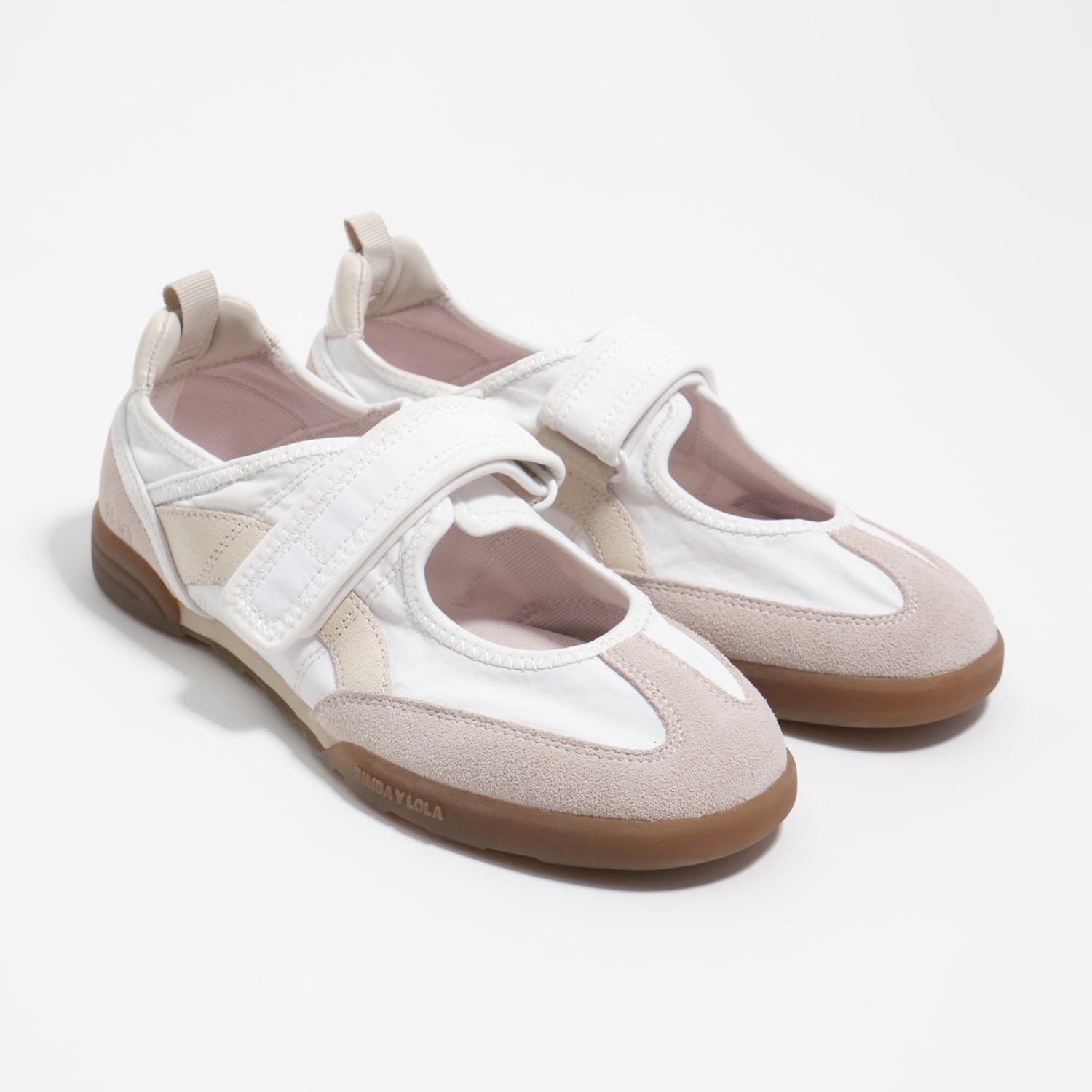 Baleriny sportowe dwoina i nylon 13 07 białe