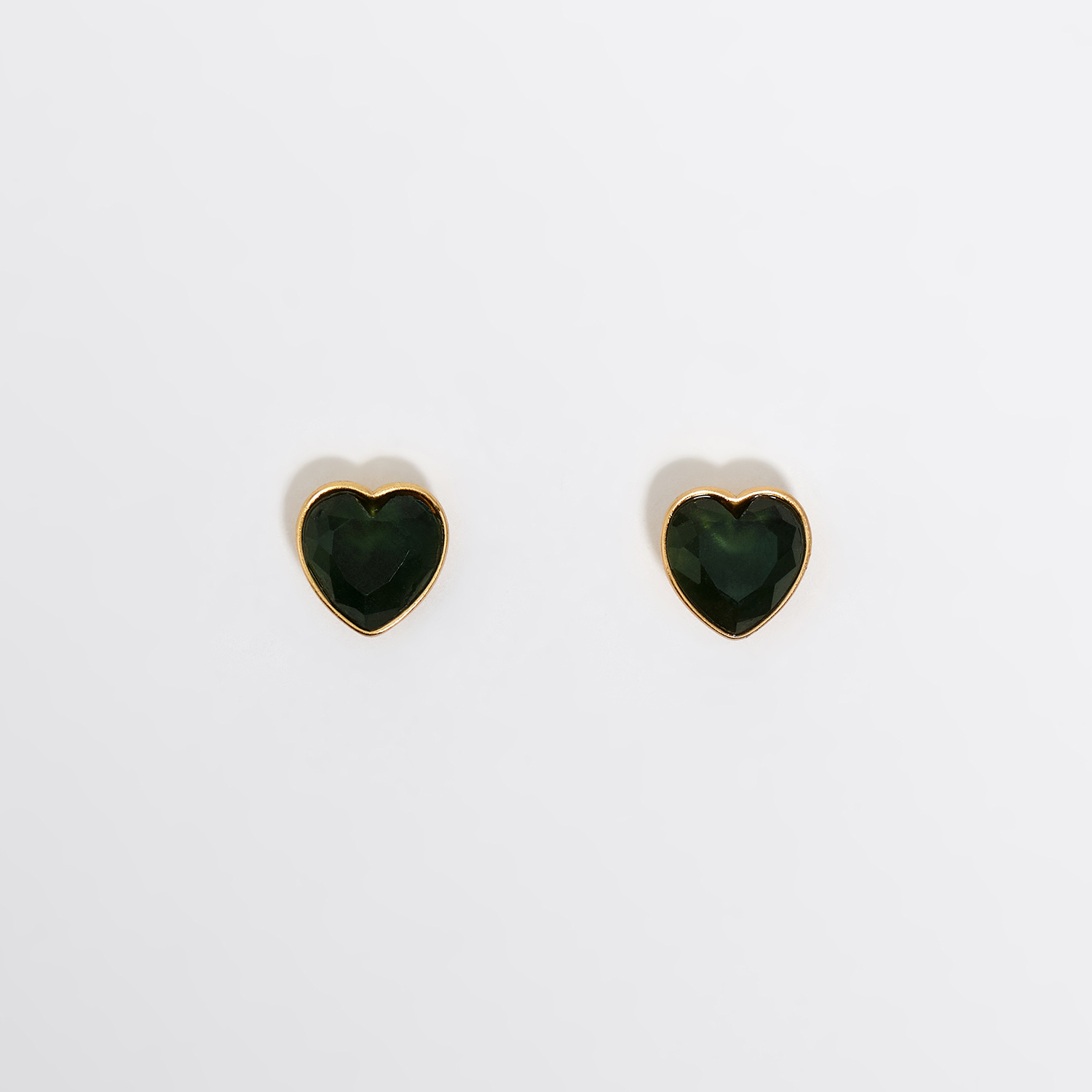 Bimba Y Lola Blue Crystal Heart Earrings