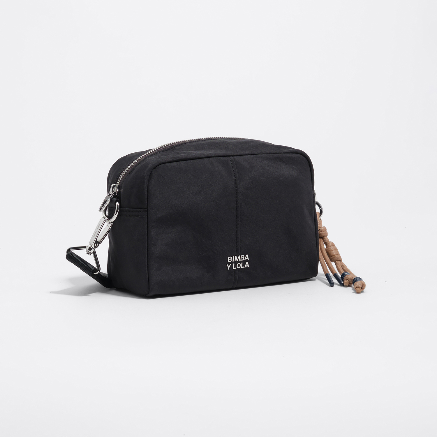 Bimba Y Lola Graphite Nylon Crossbody Bag