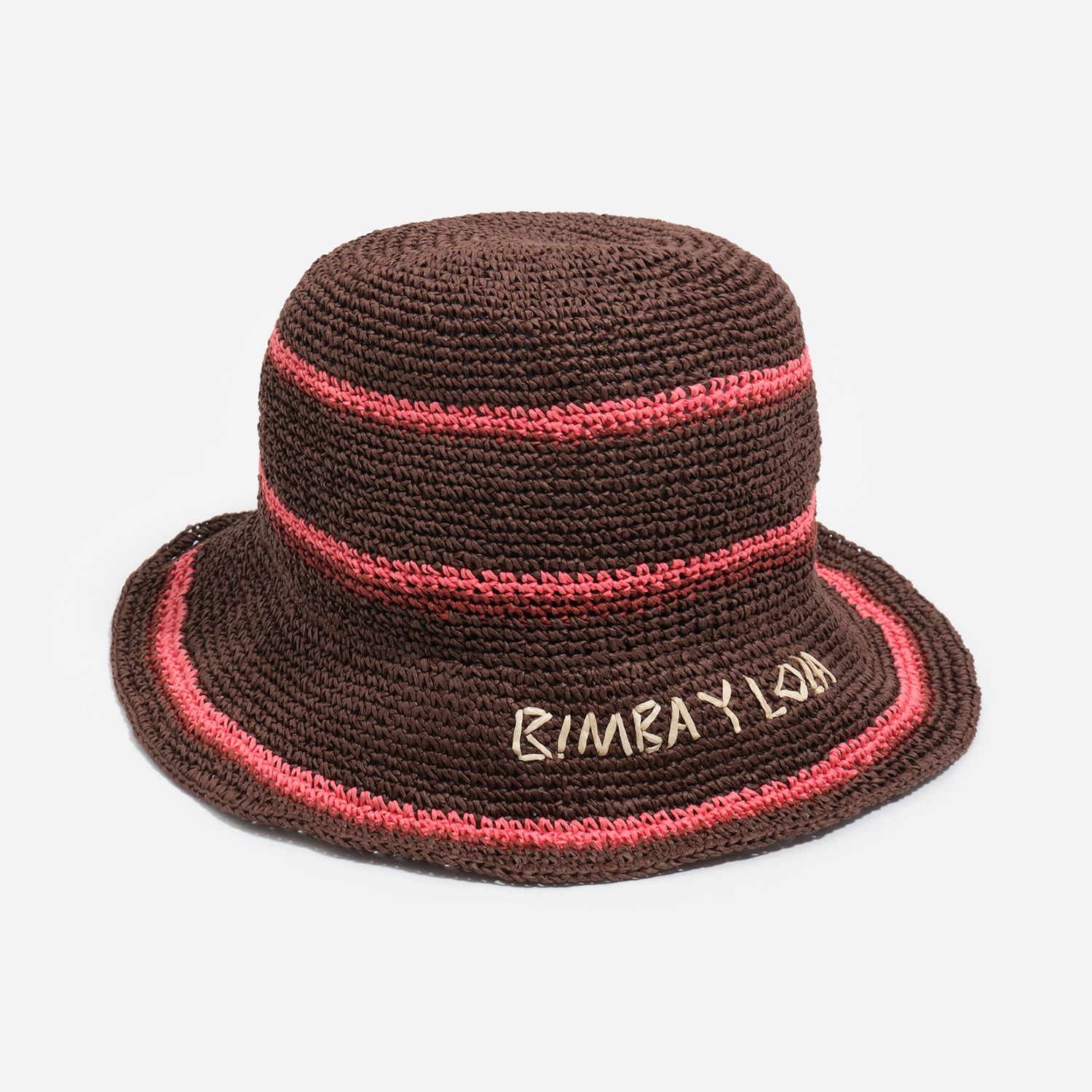 Bimba Y Lola Brown Raffia-Effect Hat