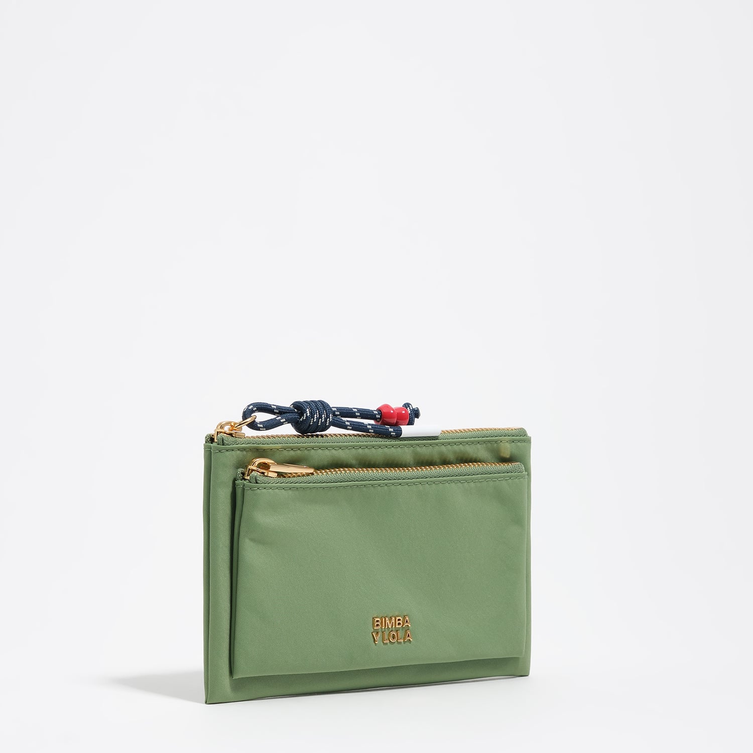 Bimba Y Lola Green Nylon Pocket Purse