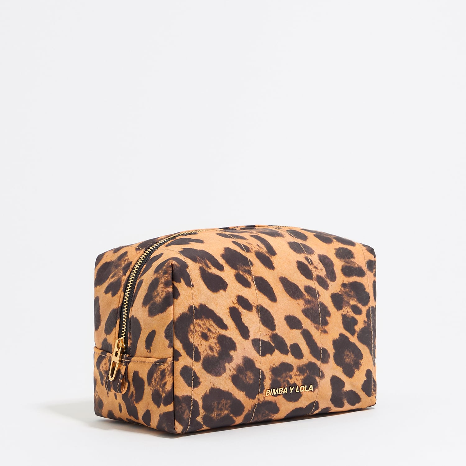 Saszetka trapez średniej wielkości nylon Leopard naturalna