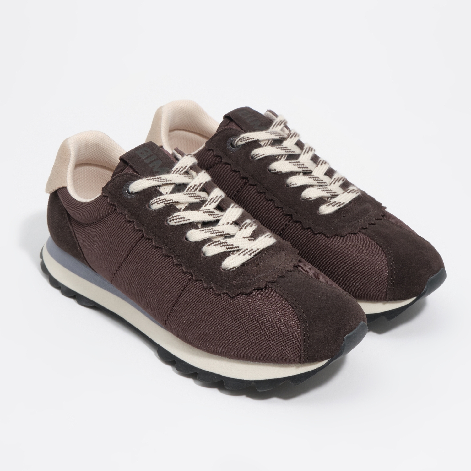 Buty sportowe retro 13 18 ciemnobrązowe