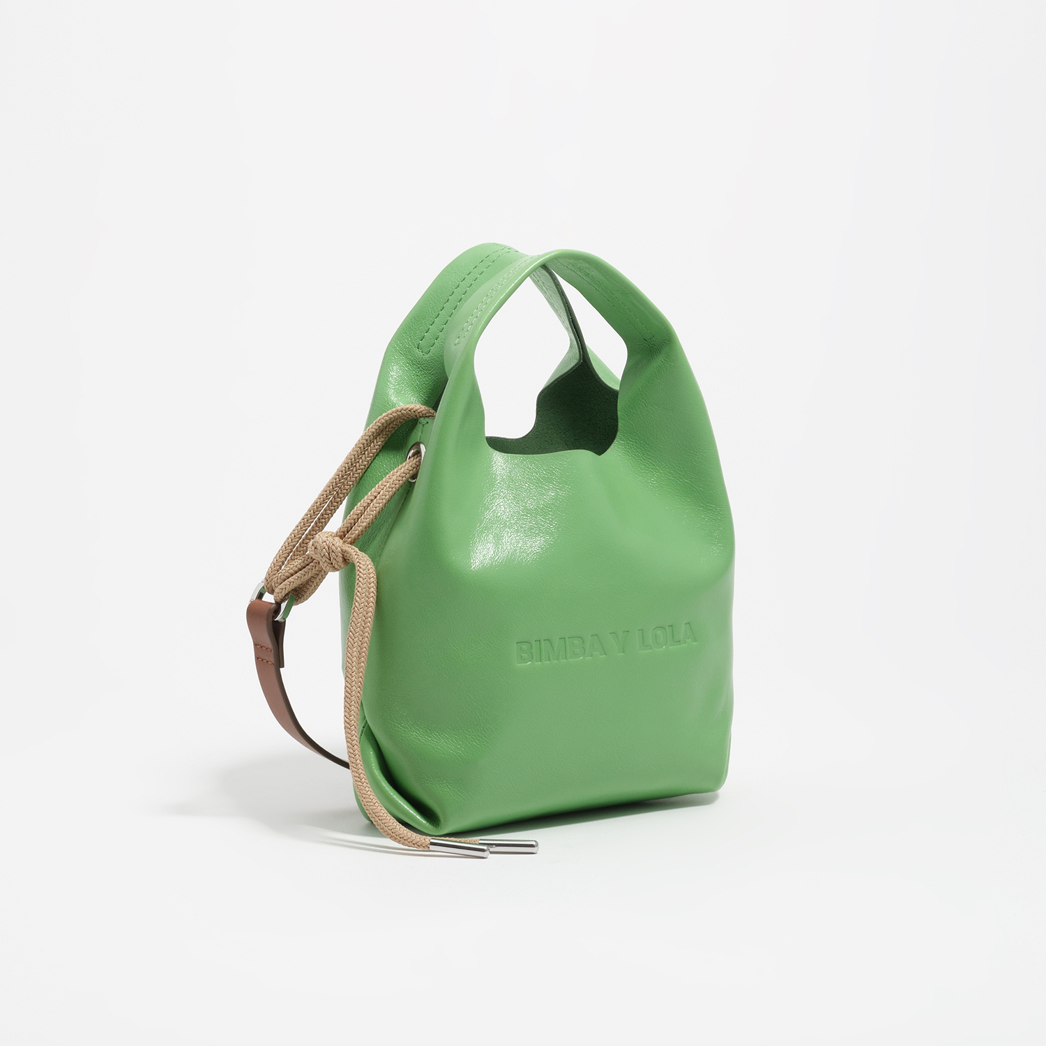 Bimba Y Lola Emerald Mini Leather Paper Crossbody Bag