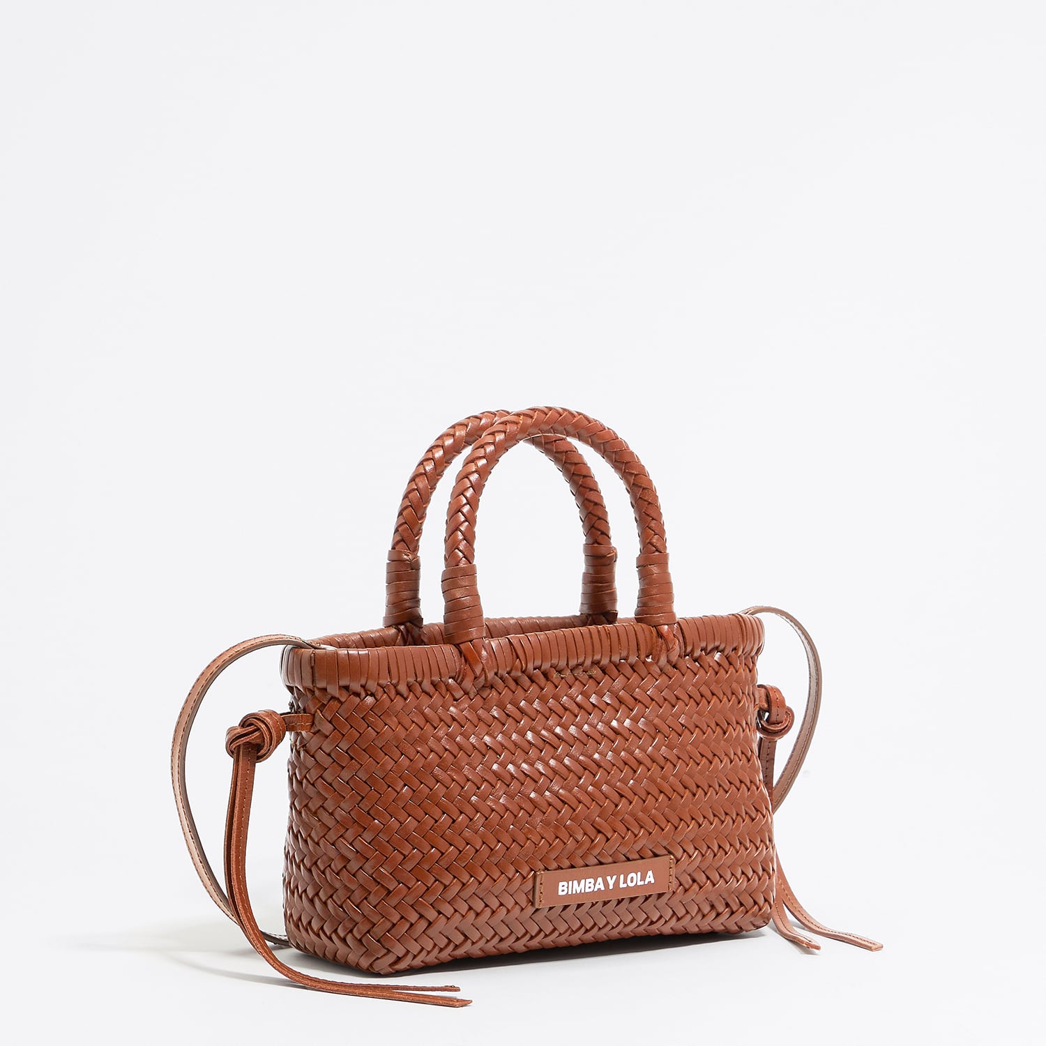 Bimba Y Lola Honey Plaited Leather Mini Bag