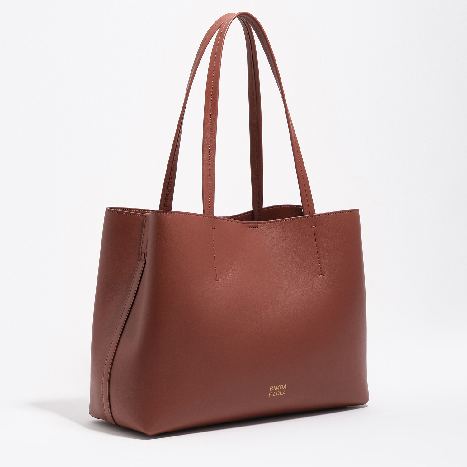 Bimba Y Lola Nut Large Wal Leather Chihuahua Shopper Bag