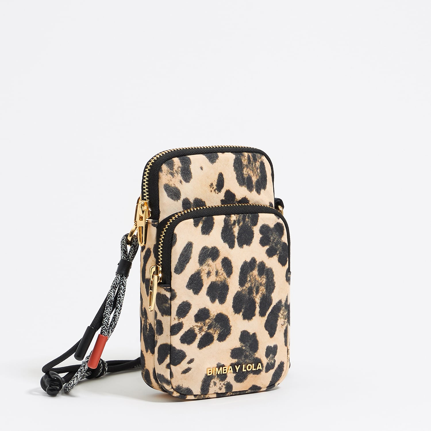 Etui na telefon nylon print Leopard naturalne