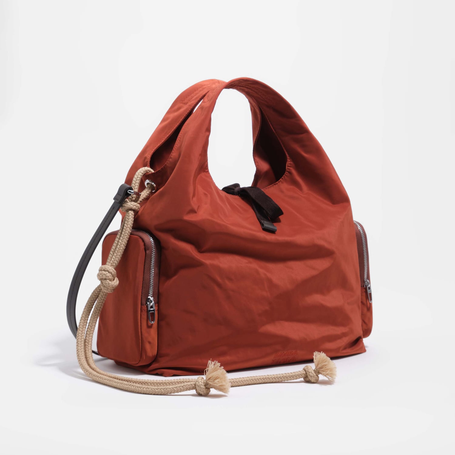 Bimba Y Lola Rust Medium Nylon Handbag