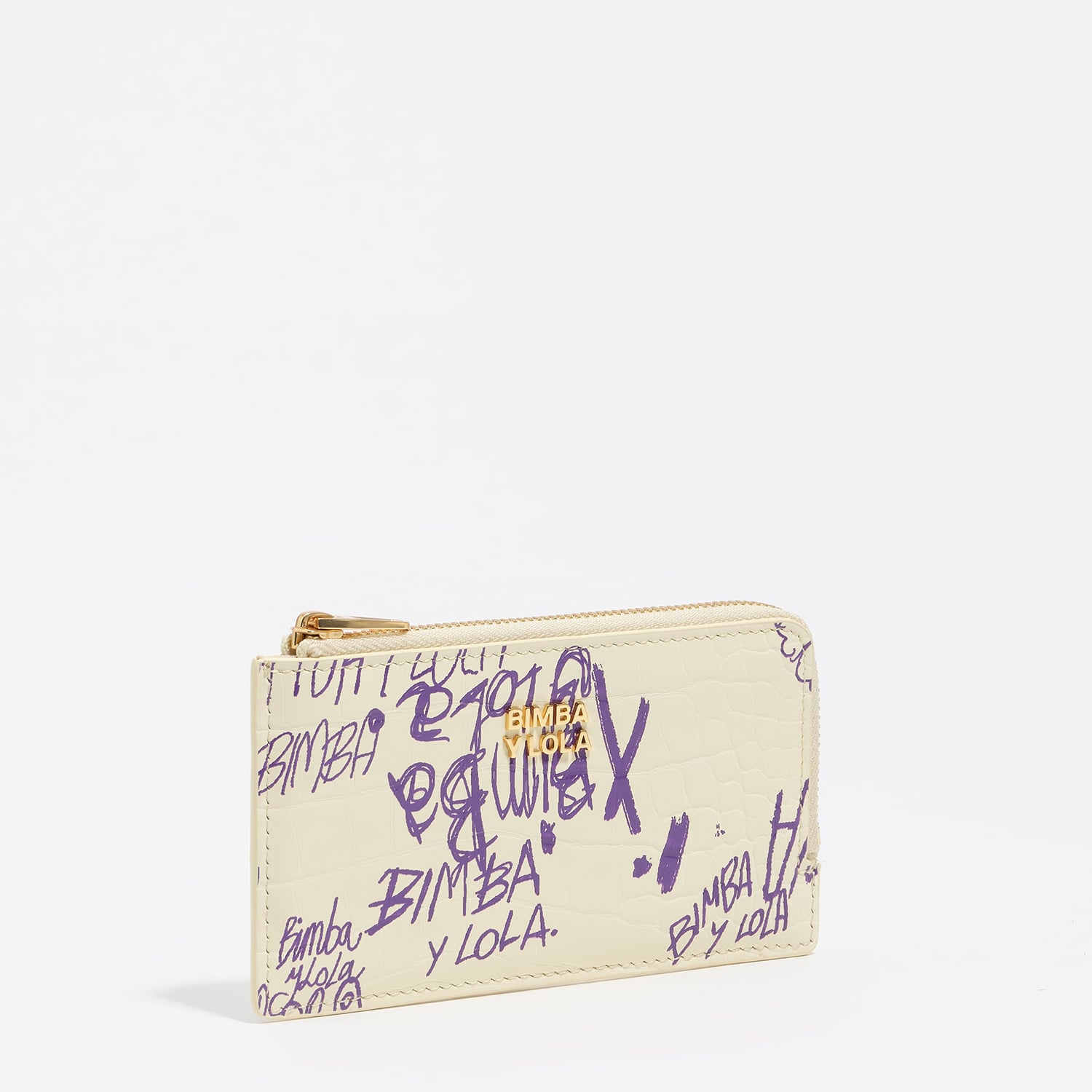 Bimba Y Lola Bimba Logo Yellow Purple Yellow And Purple Bimba Logos Card Holder/Coin Purse