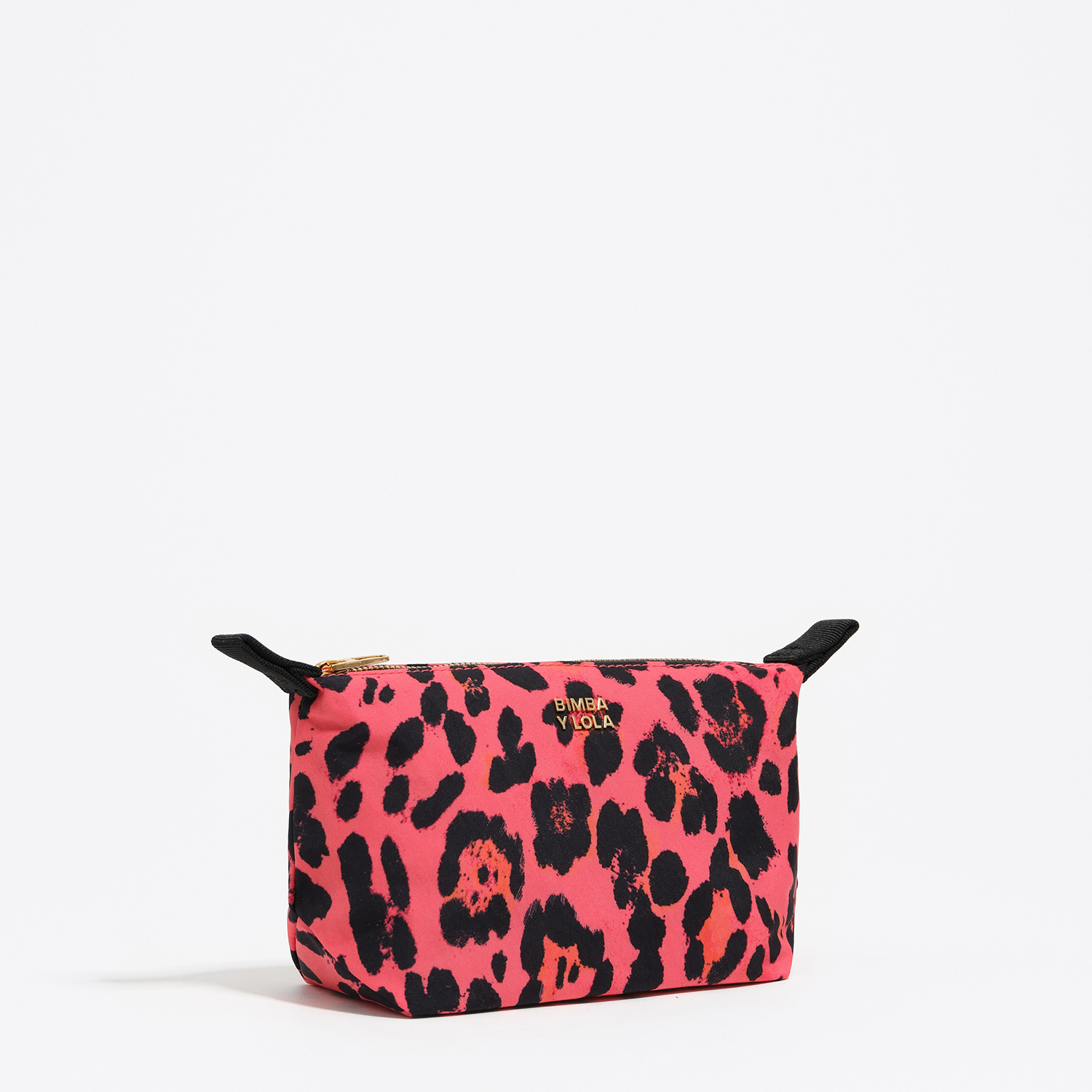 Saszetka Trapecio mała nylon Leopard neonowy róż 2