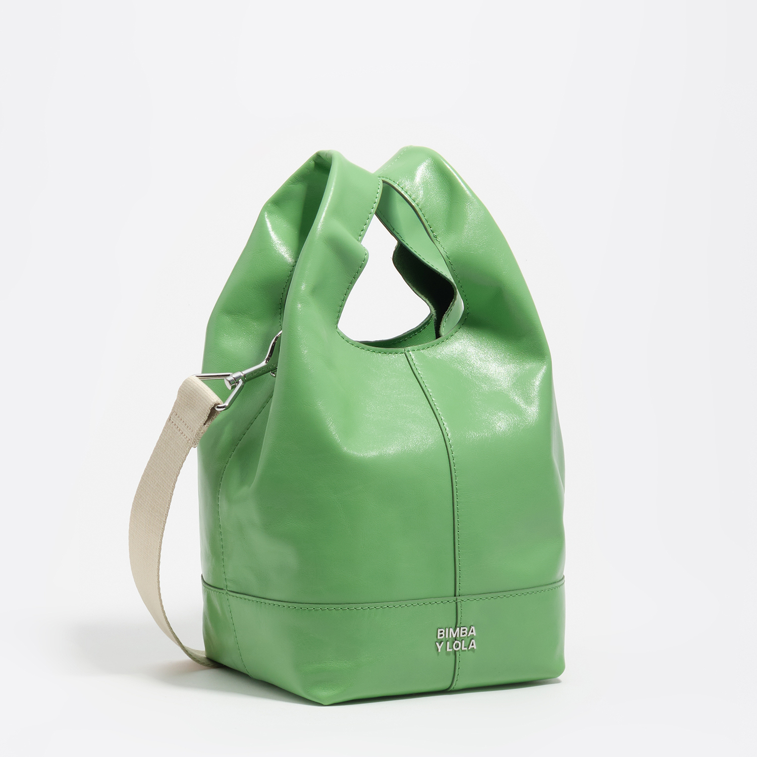 Bimba Y Lola Emerald Medium Leather Paper Bag