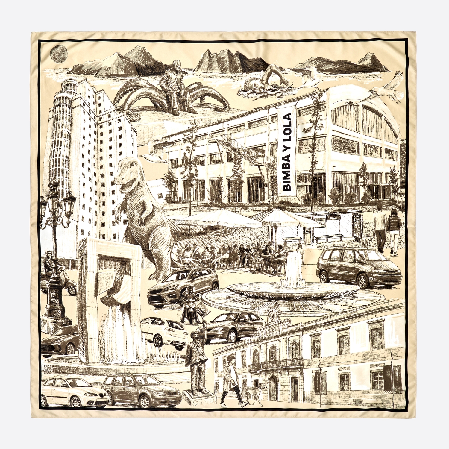 Chusta souvenir vigo waniliowa