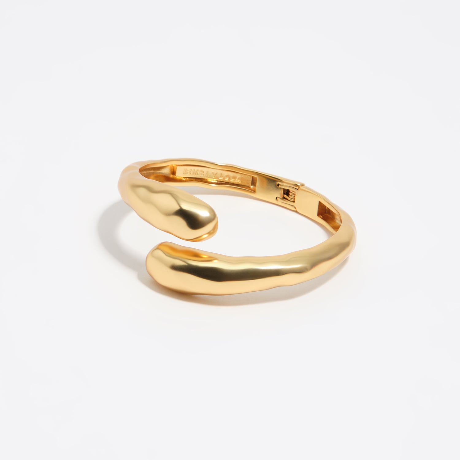 Bimba Y Lola Gold Matte Textured Criss-Cross Bracelet