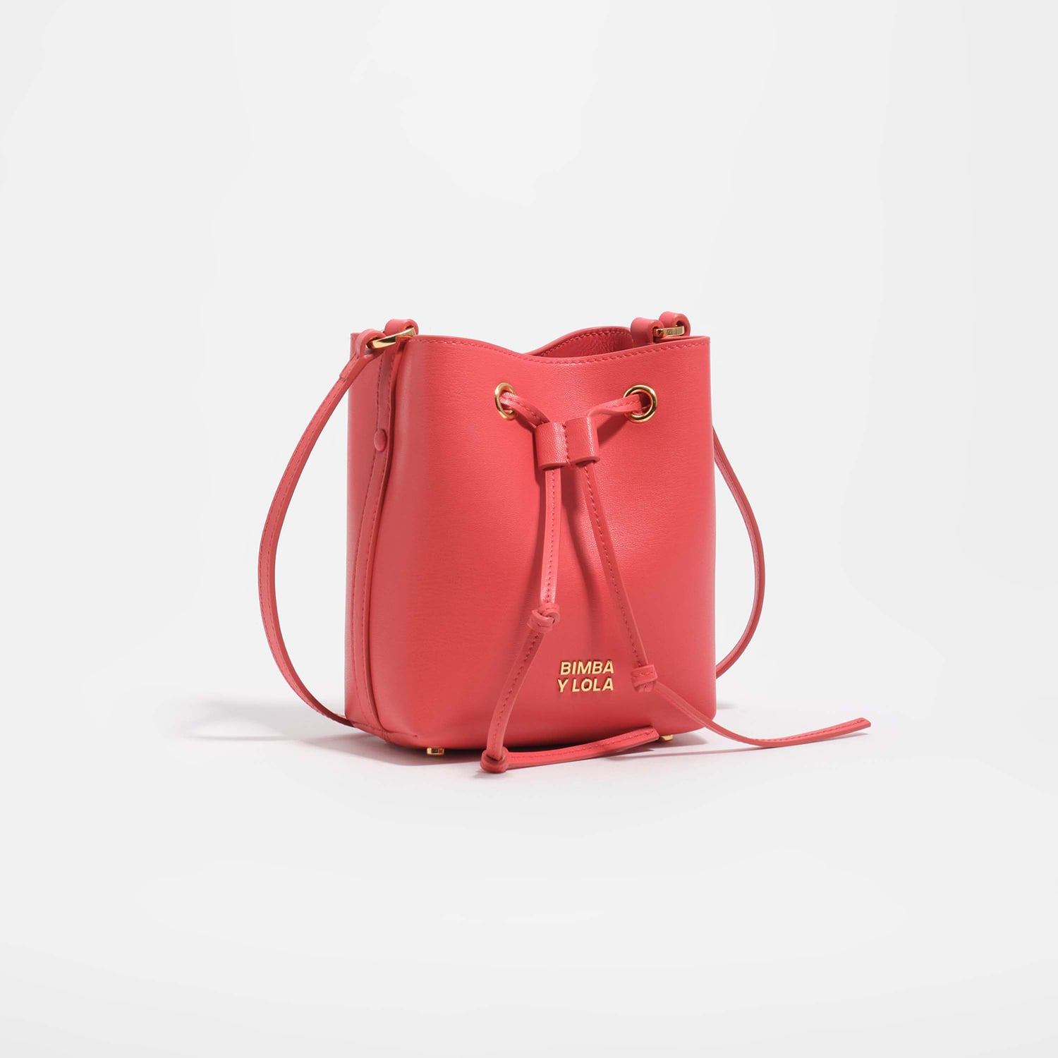 Bimba Y Lola Poppy Red Leather Chihuahua Mini Bucket Bag