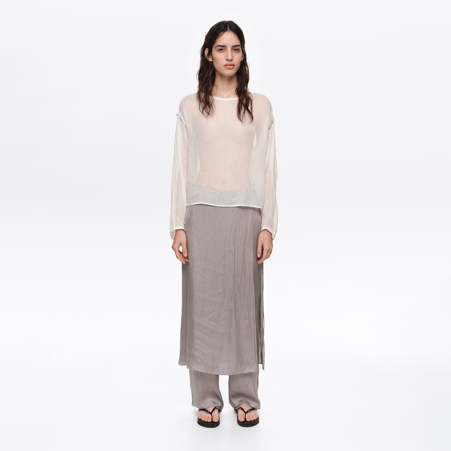 Bimba Y Lola Silver Fluid Skort