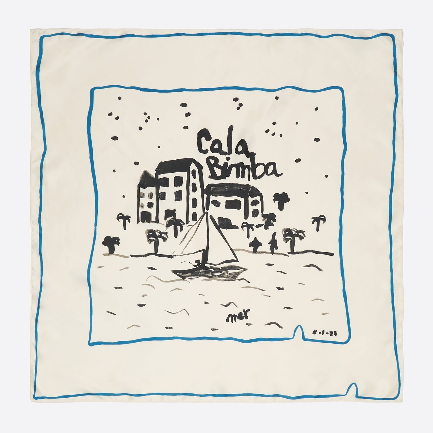 Bimba Y Lola Ivory Cala Bimba Print Scarf