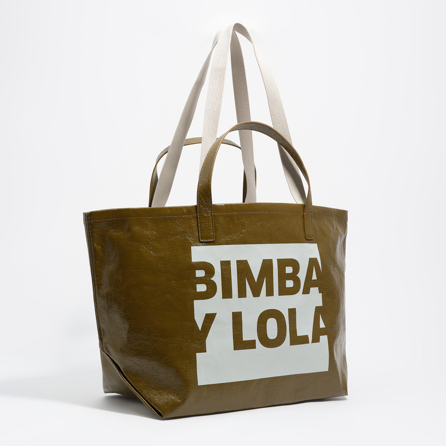 Bimba Y Lola Khaki Big Shopper Bag