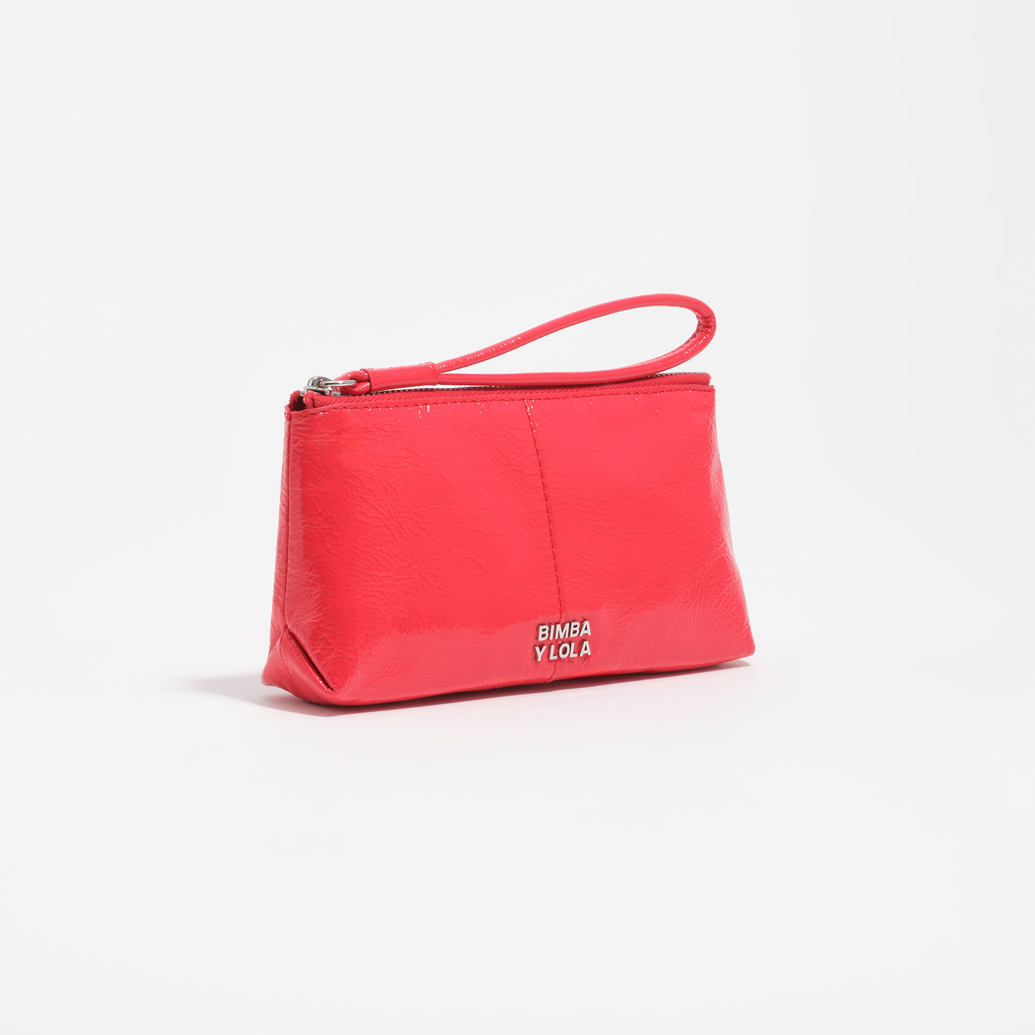Bimba Y Lola Acid Red Small Shiny Leather Coin Purse