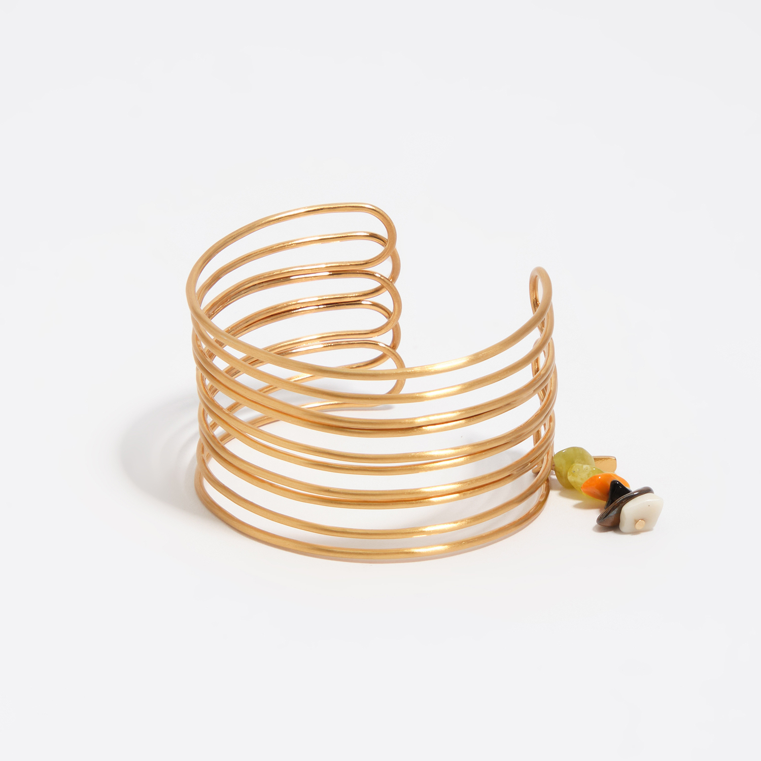 Bimba Y Lola Gold Aged Texture Band Bracelet