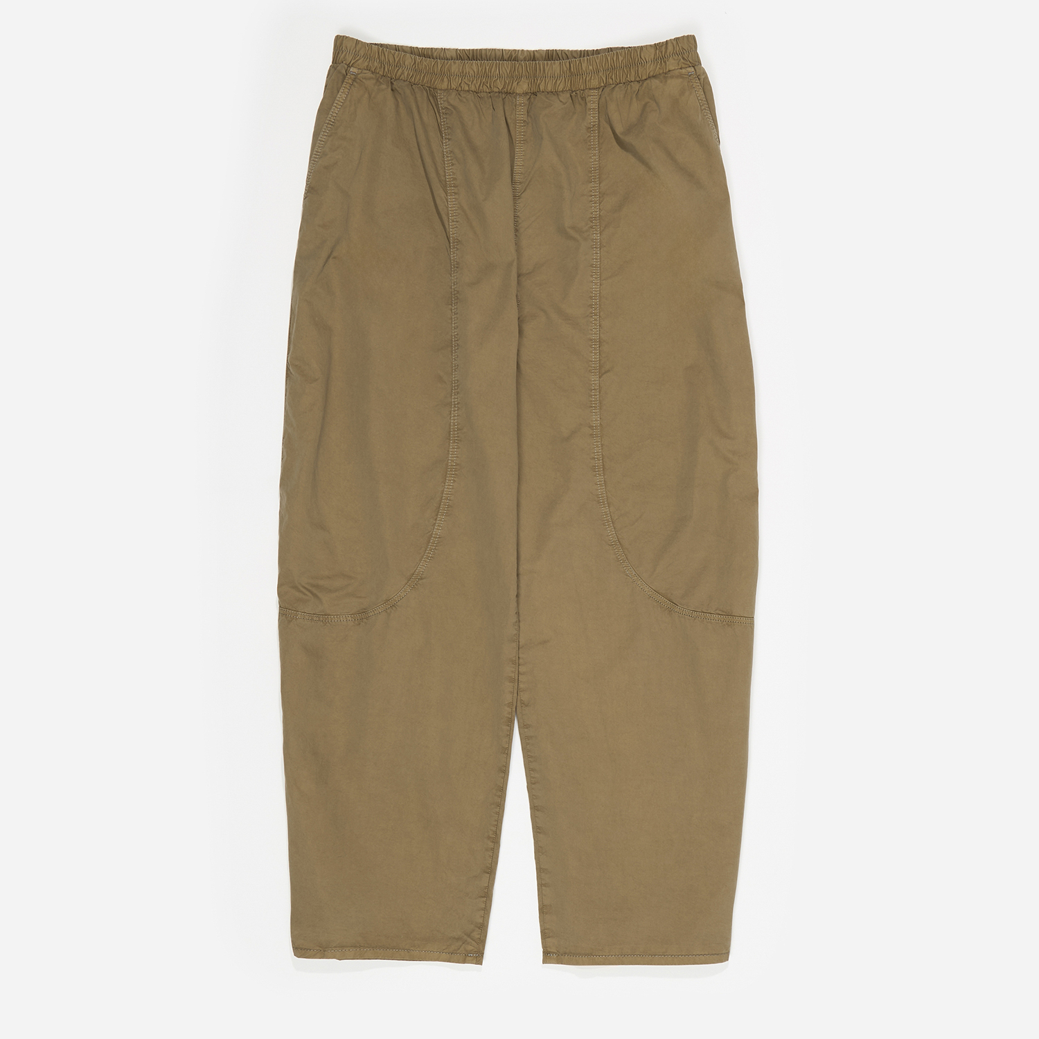 Spodnie jogger ozdobne przeszycia camel