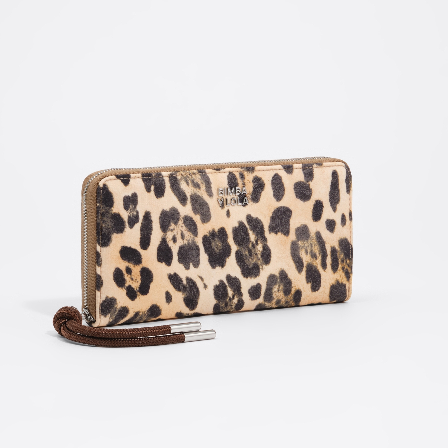 Portfel suwak duży nylon Leopard naturalny