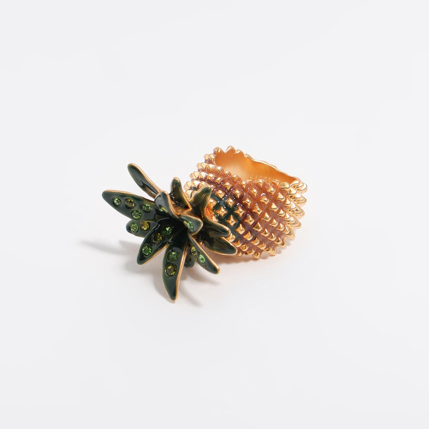 Pierścionek ananas złoty