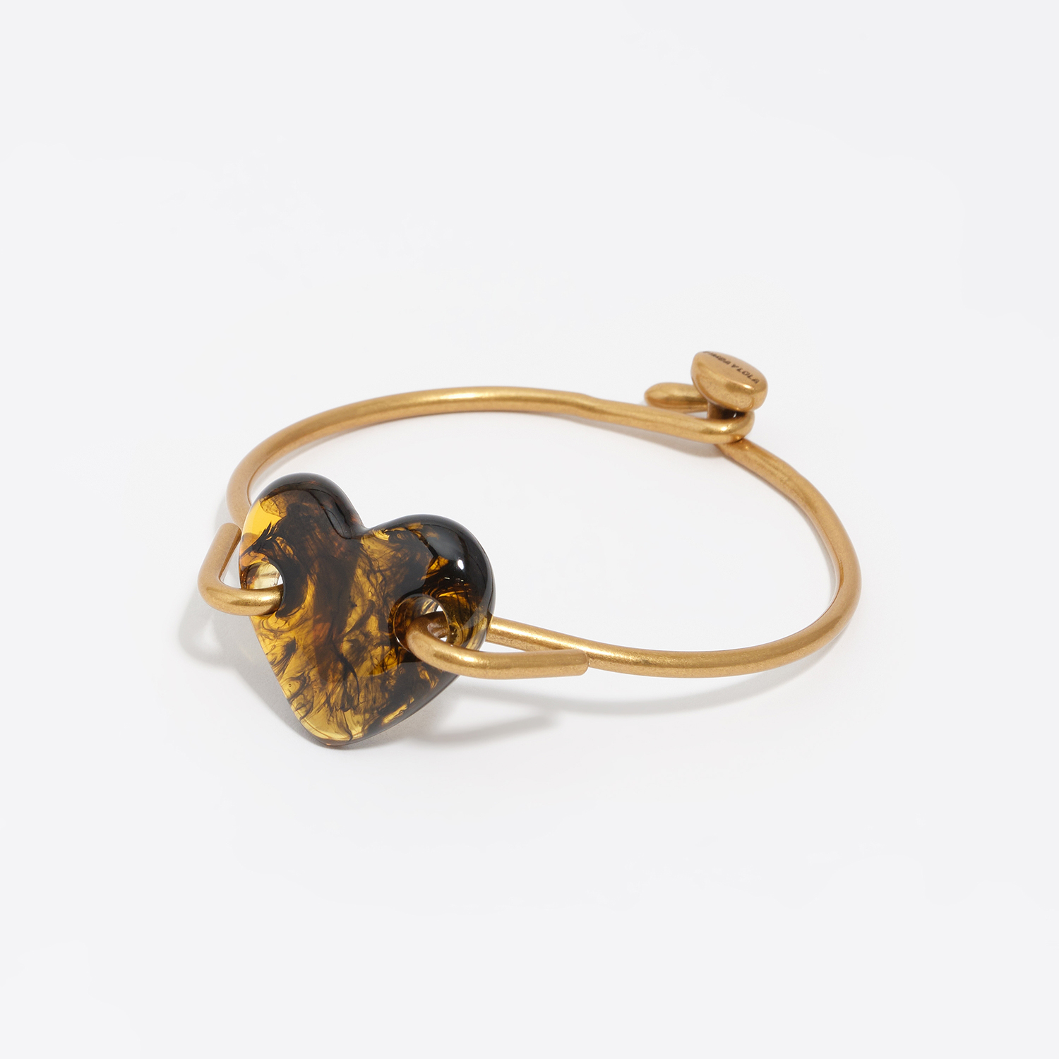 Bimba Y Lola Amber Resin Heart Bracelet